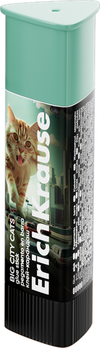 Клей-карандаш ERICHKRAUSE Prism Big City Cats, в ассортименте, 13г, крупный план