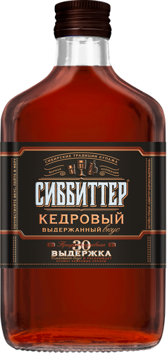 Настойка СИББИТТЕР Кедровая выдержанная 35–38%, горькая, 0.25л, фото