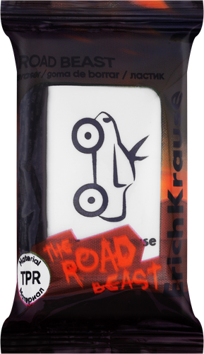 Ластик ERICHKRAUSE Road Beast, мягкий прямоугольной формы, детальное фото