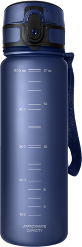 Бутылка-фильтр АКВАФОР Сити 500мл, темно-синяя, крупный план
