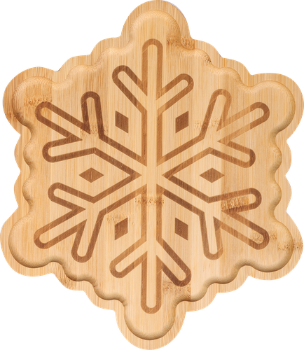 Тарелка сервировочная HOMECLUB Snowflake 27х24см, бамбук, Арт. NCNY-5, фотография