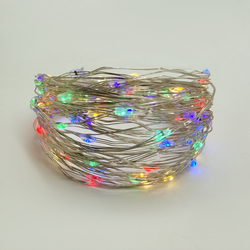 Гирлянда Homeclub, Роса, на батарейках, 20 microLED, 2м, мульти, фотография