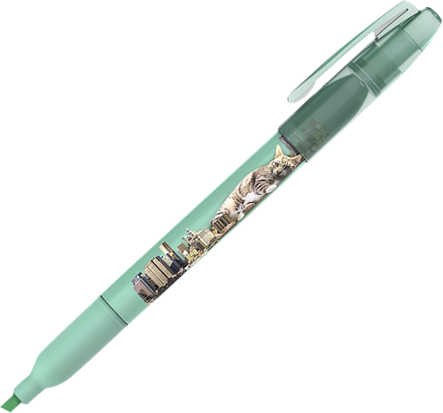 Текстмаркер ERICHKRAUSE Visioline V-15 Big City Cats, в ассортименте, детальное фото