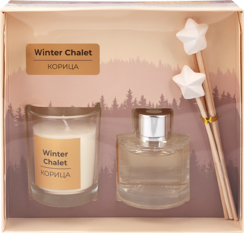 Набор HOMECLUB Winter Chalet, диффузор 40мл + свеча, Арт. NYSS-1, изображение