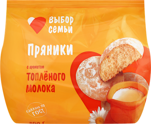 Пряники ВЫБОР СЕМЬИ с ароматом топленого молока, 300г, фото