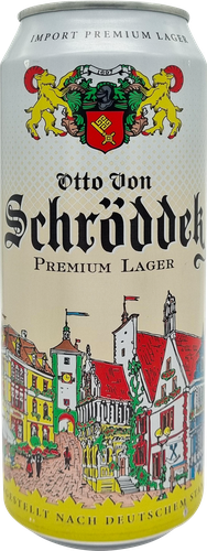Пиво светлое OTTO VON SCHRODDER Premium Lager фильтрованное пастеризованное 4,9%, 0,5л
