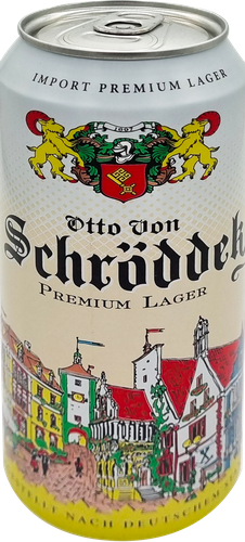 Пиво светлое OTTO VON SCHRODDER Premium Lager фильтрованное пастеризованное 4,9%, 0,5л, картинка