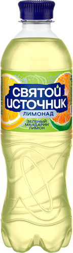 Лимонад СВЯТОЙ ИСТОЧНИК Зеленый мандарин-лимон, газированный, 0.5л, вид
