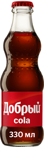 Напиток ДОБРЫЙ Cola сильногазированный, 0.33л, вид