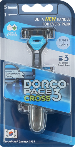 Станок для бритья DORCO с 5 сменными кассетами, 3 лезвия, картинка