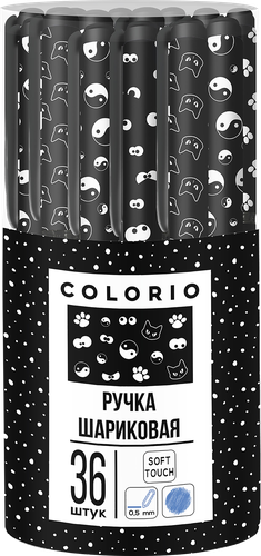 Ручка шариковая COLORIO софттач, синий, 0,5мм, Арт. COMB-US1-145-PVC36, картинка