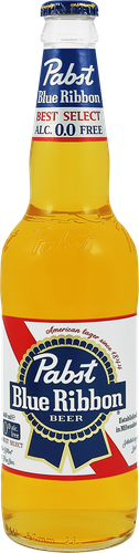 Пиво светлое безалкогольное PABST BLUE RIBBON BEST SELECT фильтрованное пастеризованное 0,5%, 0,44л, фотография