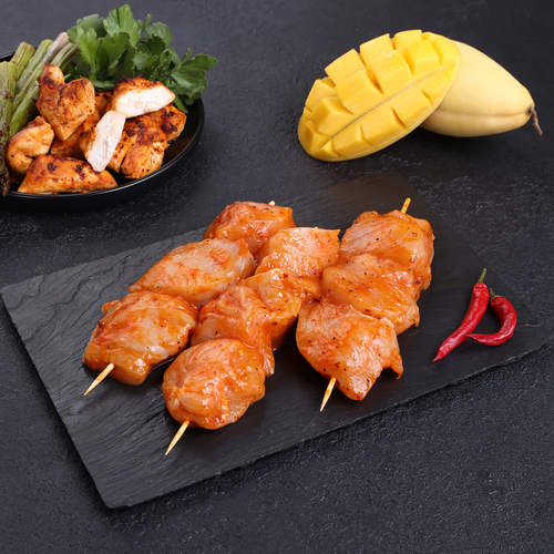 Шашлык из куриного филе в маринаде манго‑чили ЛЕНТА FRESH, детальное фото