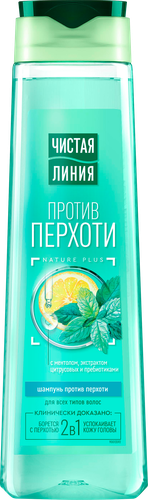 Шампунь для волос ЧИСТАЯ ЛИНИЯ с ментолом, 400мл, вид