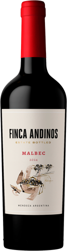 Вино FINCA ANDINOS Malbek ординарное сортовое красное сухое, 0.75л, крупный план