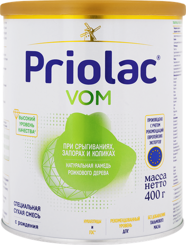 Смесь молочная PRIOLAC Vom, специализированная, с рождения, 400г, вид