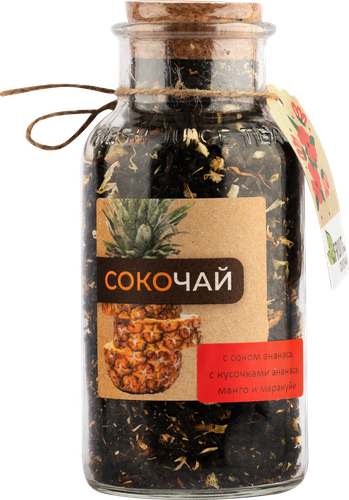 Сокочай черный BEFRUITBE Ананас, манго, маракуйя, 150г, изображение