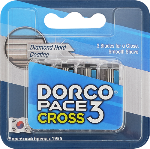 Кассеты сменные для станка DORCO 3 лезвия, 4шт, картинка