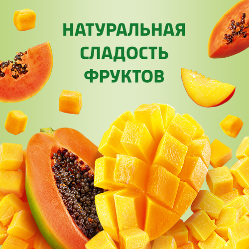 Йогурт питьевой АКТИБИО с манго и папайей 1,5%, без сахара, без змж, 260г, фотография