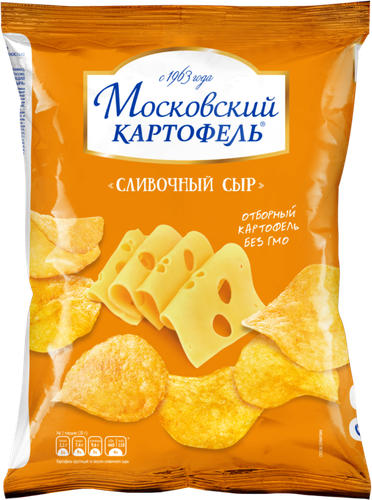 Чипсы картофельные МОСКОВСКИЙ КАРТОФЕЛЬ со вкусом сливочного сыра, 240г, фото