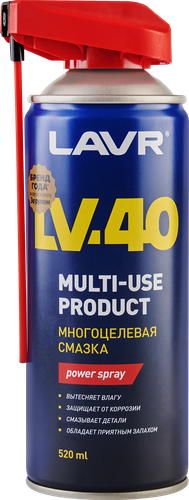 Смазка многоцелевая LAVR LV-40, Арт. Ln1453, 520мл, фотография