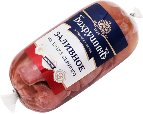 Заливное БАХРУШИНЪ из свинины, весовое, крупный план