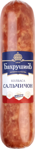 Колбаса сырокопченая БАХРУШИНЪ Сальчичон, весовая, изображение