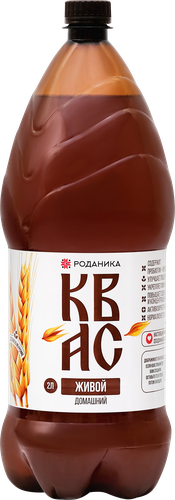 Квас ДОМАШНИЕ РЕЦЕПТЫ Роданика Муромский домашний нефильтрованный неосветленный, 2000мл, крупный план
