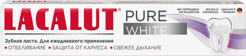 Зубная паста LACALUT Pure white с экстрактом папайи, 75мл, вид