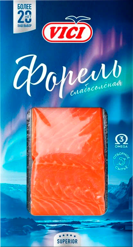 Форель слабосоленая VICI филе-кусок, 200г, детальное фото