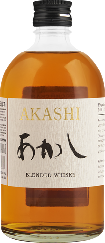 Виски AKASHI Блендед купажированный 40%, п/у, 0.5л, крупный план