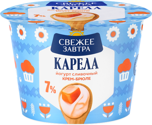 Йогурт СВЕЖЕЕ ЗАВТРА Крем-брюле 7%, без змж, 180г, детальное фото