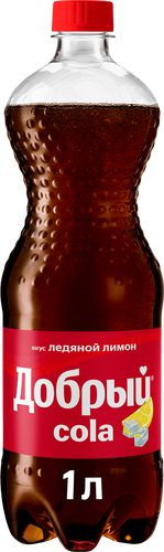 Напиток ДОБРЫЙ Кола Ледяной лимон ароматизированный сильногазированный, 1л, фотография