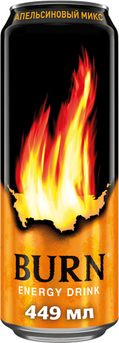 Напиток энергетический BURN Апельсиновый микс сильногазированный, 0.449л, вид