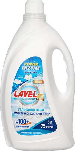 Гель для стирки LAVELIQ Enzyme универсальный концентрат, 75стирок, 3л, картинка