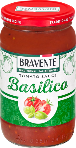 Соус томатный BRAVENTE Базилико, 360г, вид