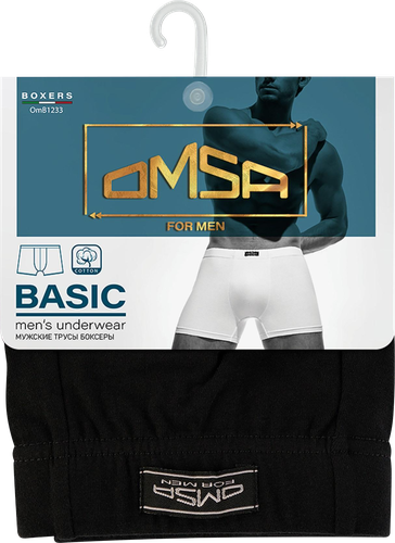 Трусы мужские OMSA боксеры с закрытой резинкой размеры в ассортименте, Арт. B_OmB 1233, крупный план