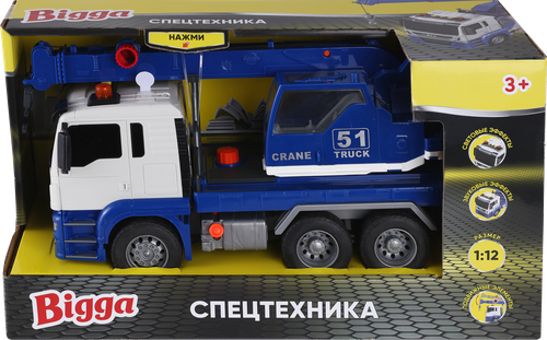Игрушка BIGGA Автокран/Эвакуатор, со световыми и звуковыми эффектами, Арт. 666-51T/666-55T, изображение