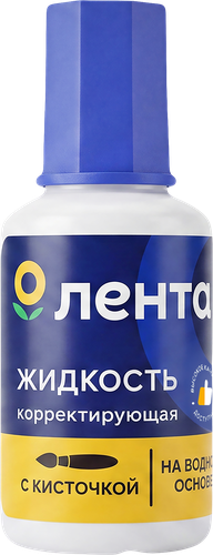 Жидкость корректирующая ЛЕНТА штрих с кисточкой, Арт. 372110, 20мл, фото