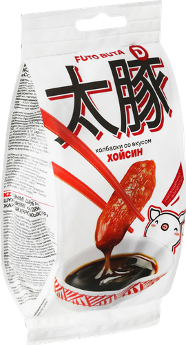 Колбаски сырокопченые ДЫМОВ со вкусом Хойсин, 50г, крупный план