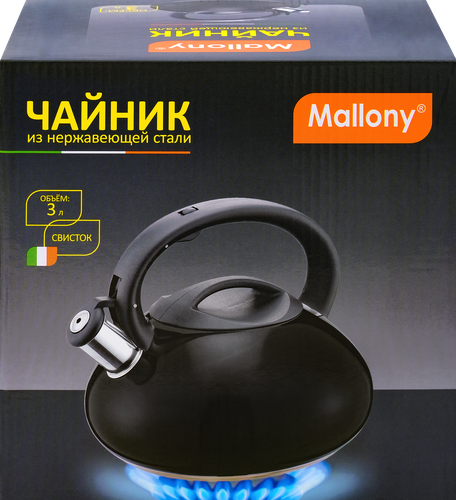 Чайник MALLONY MAL-105-N, нержавеющая сталь, 3л, Арт. 910095, фото