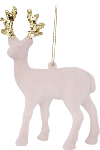 Украшение новогоднее HOMECLUB DEER Олень с золотыми рогами, 15см, изображение
