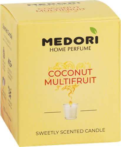 Свеча ароматическая MEDORI Coconut Multifruit, соевый воск, 70мл, Арт. MC-113, картинка
