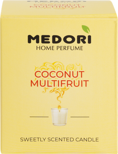 Свеча ароматическая MEDORI Coconut Multifruit, соевый воск, 70мл, Арт. MC-113, изображение