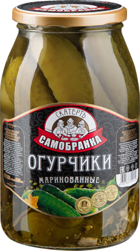Огурчики маринованные СКАТЕРТЬ-САМОБРАНКА хрустящие, 1,5кг, фотография