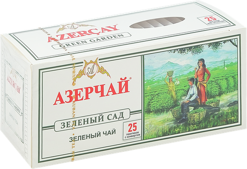 Чай зеленый АЗЕРЧАЙ Зеленый сад, 25пак, фотография
