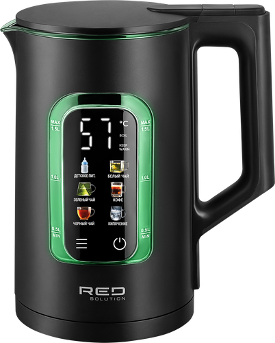 Чайник RED SOLUTION 1500Вт, 1.5л, пластик, стекло, Арт. G125D, изображение