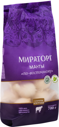 Манты МИРАТОРГ По-восточному, 700г, детальное фото