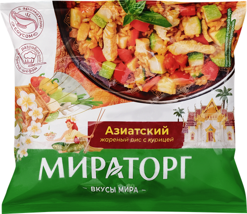 Рис жареный МИРАТОРГ Азиатский, с курицей, 400г, изображение
