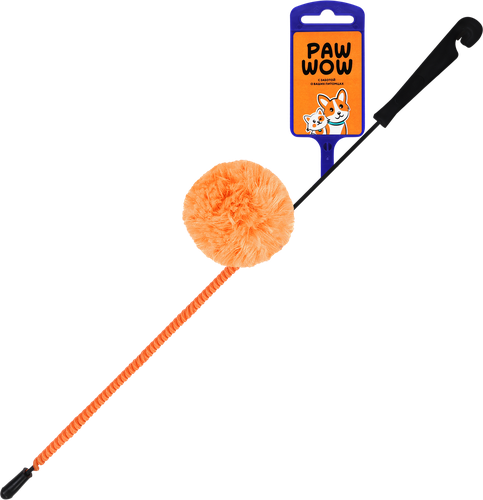 Игрушка PAW WOW Удочка с шуршиком, дразнилка на резинке, 70см, крупный план